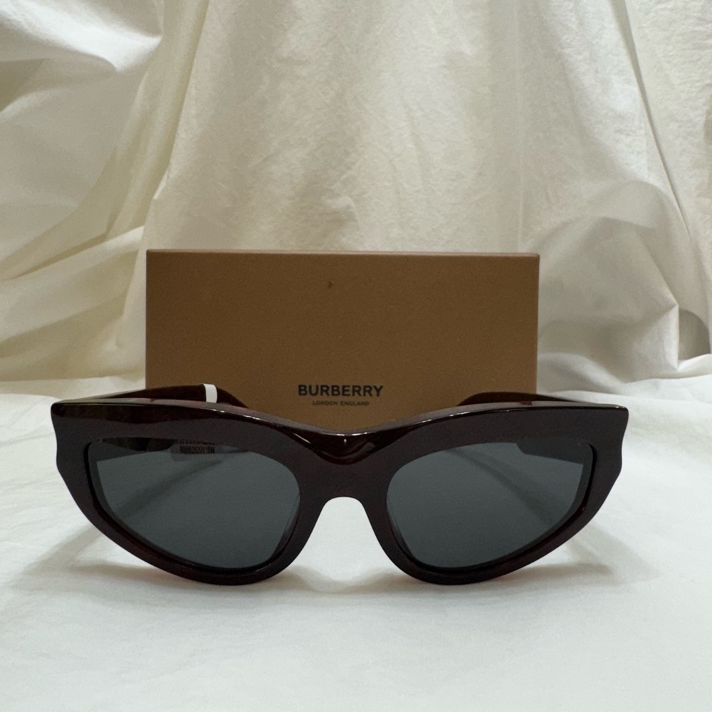 Burberry Women's Dark Burgundy Sunglasses